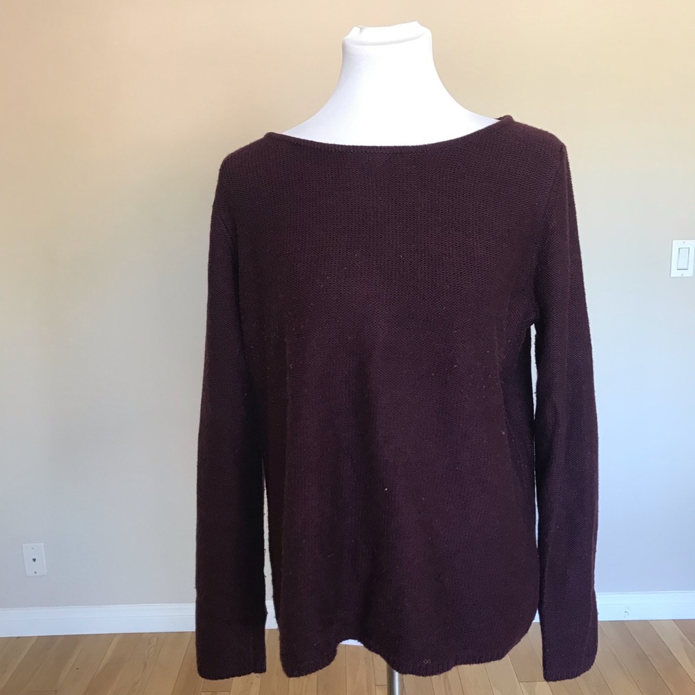 💜 Market & Spruce Purple Zipper-Back Sweater - Size Large 💜